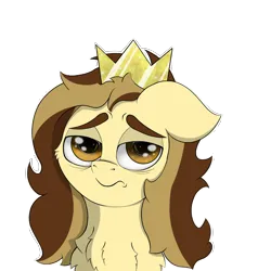 Size: 4200x4200 | Tagged: safe, artist:engi, derpibooru import, oc, oc:prince whateverer, unofficial characters only, pegasus, pony, chest fluff, crown, digital art, eyebrows, image, jewelry, looking at you, pegasus oc, png, regalia, sad, wings