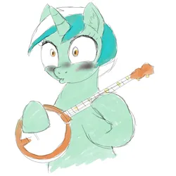 Size: 4000x4000 | Tagged: safe, artist:buttercupsaiyan, lyra heartstrings, banjo, image, jpeg, marecon, musical instrument, sketch