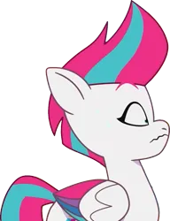 Size: 801x1041 | Tagged: safe, derpibooru import, edit, edited screencap, screencap, zipp storm, pegasus, pony, my little pony: tell your tale, spoiler:g5, spoiler:my little pony: tell your tale, do not want, female, g5, image, png, scared, secret ad-mare-er, simple background, solo, solo female, transparent background, worried