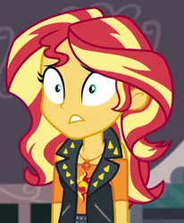 Size: 592x720 | Tagged: safe, derpibooru import, screencap, sunset shimmer, driving miss shimmer, equestria girls, equestria girls series, cropped, image, png, solo
