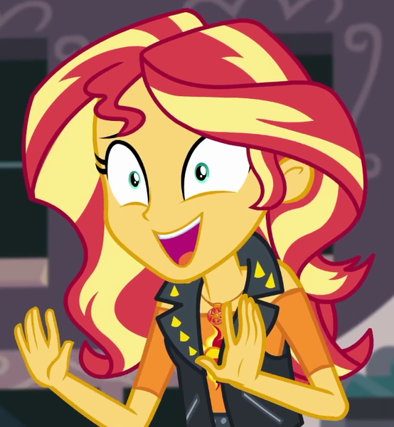 Size: 639x692 | Tagged: safe, derpibooru import, screencap, sunset shimmer, driving miss shimmer, equestria girls, equestria girls series, cropped, image, png, solo