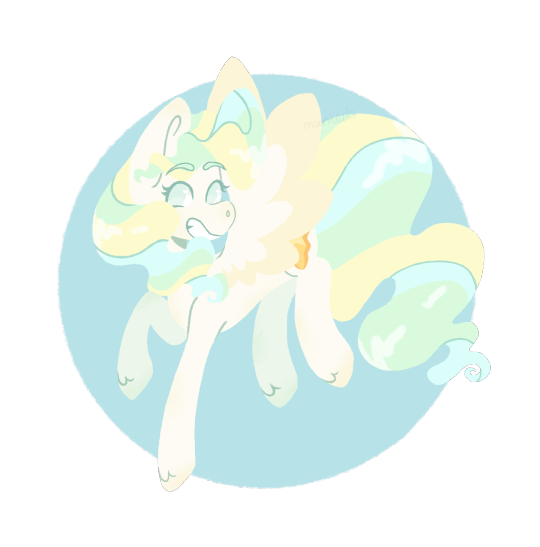 Size: 540x547 | Tagged: safe, artist:wholesomeponies, derpibooru import, vapor trail, pegasus, pony, circle, colored ears, colored wings, female, image, mare, no pupils, png, simple background, solo, transparent background, unshorn fetlocks, wings