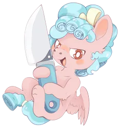 Size: 2496x2669 | Tagged: safe, artist:cutepencilcase, derpibooru import, cozy glow, pegasus, pony, cozybetes, cute, image, knife, png, pure concentrated unfiltered evil of the utmost potency, pure unfiltered evil, simple background, solo, transparent background