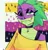 Size: 1966x2048 | Tagged: safe, artist:dmitrymemovznok, derpibooru import, spike, anthro, dragon, clothes, cross, image, inverted cross, jpeg, makeup, mouthpiece, nonbinary pride flag, nonexistent meet-cute [idlyam], one eye closed, pride, pride flag, smiling, smirk, solo, vylet pony, wink