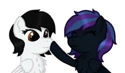 Size: 510x300 | Tagged: safe, artist:starfire dream, derpibooru import, oc, oc:starfire dream, unofficial characters only, pegasus, pony, ^^, boop, chest fluff, eyes closed, female, image, mare, pegasus oc, png, simple background, transparent background, wings