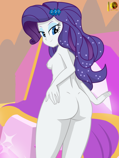 Size: 2450x3250 | Tagged: questionable, artist:succubi samus, derpibooru import, edit, rarity, equestria girls, equestria girls series, the other side, beautiful, bedroom eyes, butt grab, butt touch, clothes, complete nudity, grope, image, leotard, looking at you, mascara, nude edit, nudity, patreon, patreon logo, patreon reward, png, presenting, reward, see-through, show accurate, the ass was fat