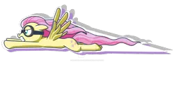 Size: 1024x512 | Tagged: safe, artist:draconis-de-christus, derpibooru import, fluttershy, pegasus, pony, hurricane fluttershy, determination, determined, determined look, flying, goggles, gritted teeth, image, png, simple background, solo, teeth, transparent background