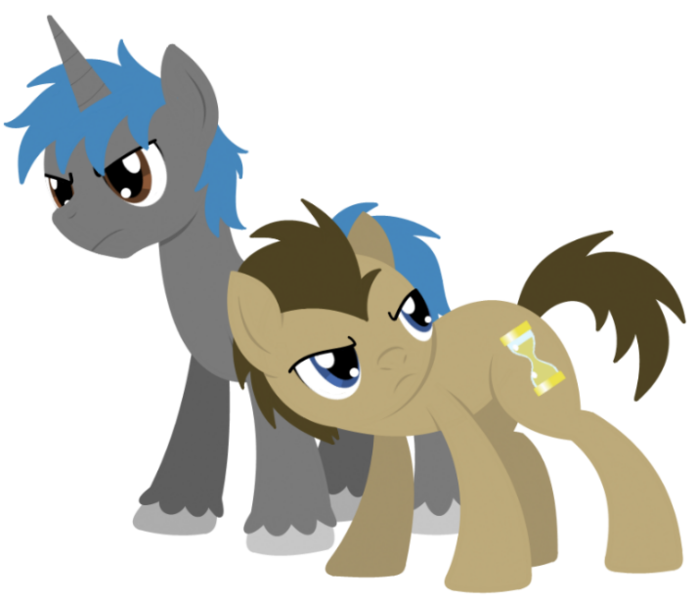 Size: 713x614 | Tagged: safe, artist:cuttycommando, derpibooru import, doctor whooves, time turner, oc, pony, unicorn, image, png, simple background, transparent background