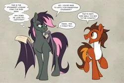 Size: 2560x1707 | Tagged: safe, artist:acesential, oc, oc:quill, bat pony, earth pony, image, jpeg