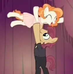 Size: 263x264 | Tagged: safe, derpibooru import, screencap, pony, on your marks, background pony, dirty dancing, female, image, johnny canter, male, mare, png, prances "baby" housemane, stallion