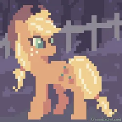 Size: 384x384 | Tagged: safe, artist:sallindaemon, derpibooru import, applejack, pony, image, pixel art, png, solo