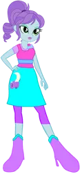 Size: 809x1747 | Tagged: safe, artist:rainbowstarcolour262, derpibooru import, crystal lullaby, human, equestria girls, alternate clothes, alternate universe, background human, boots, canterlot, clothes, curly hair, cutie mark, cutie mark on clothes, female, green eyes, hand on hip, image, lipstick, png, ponytail, shirt, shoes, simple background, skirt, solo, tights, transparent background