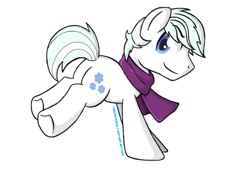 Size: 1111x833 | Tagged: safe, artist:thewintercolt, derpibooru import, double diamond, earth pony, pony, butt, clothes, cute, daaaaaaaaaaaw, double dawwmond, image, male, plot, png, scarf, simple background, solo, stallion, transparent background
