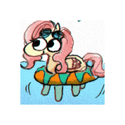 Size: 178x178 | Tagged: safe, artist:punkittdev, derpibooru import, fluttershy, pegasus, pony, animated, female, flip, floaty, gif, goggles, goggles on head, happy, horsecomix, image, inner tube, mare, pool toy, rotating, simple background, smiling, solo, swimming, transparent background, water
