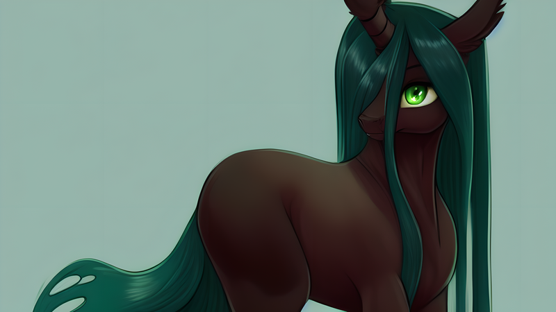 Size: 1600x900 | Tagged: safe, derpibooru import, machine learning generated, purplesmart.ai, stable diffusion, queen chrysalis, changeling, image, png, wallpaper