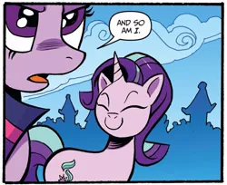 Size: 919x750 | Tagged: safe, artist:andypriceart, derpibooru import, idw, starlight glimmer, twilight sparkle, twilight sparkle (alicorn), alicorn, pony, unicorn, spoiler:comic, spoiler:comic65, cute, dialogue, female, g4, glimmerbetes, image, jpeg, mare, solo focus, speech bubble