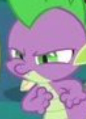 Size: 178x246 | Tagged: safe, derpibooru import, screencap, spike, dragon, to where and back again, angry, clenched fist, cropped, image, jpeg, solo, spike is not amused, unamused