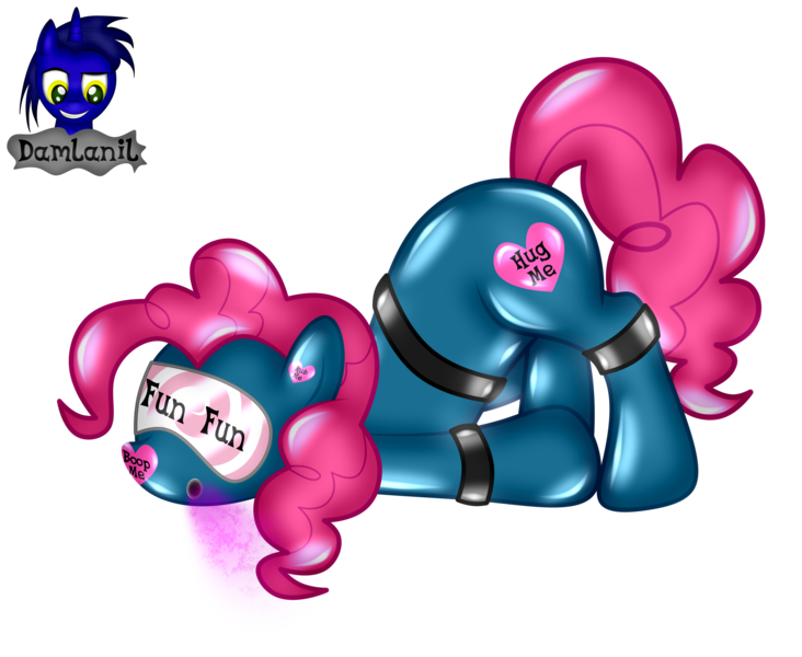 Size: 3519x2884 | Tagged: safe, artist:damlanil, derpibooru import, pinkie pie, earth pony, latex pony, original species, pony, bdsm, bondage, bracelet, close-up, clothes, collar, encasement, female, gas mask, hazmat pony drone, hazmat suit, heart, hypnosis, image, jewelry, latex, living latex, mare, mask, mind control, png, restrained, rubber, rubber drone, rubber suit, shiny, shiny mane, show accurate, simple background, solo, story, story included, transformation, transparent background, vector, visor