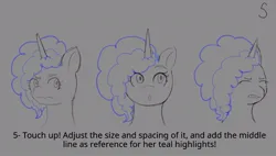 Size: 930x528 | Tagged: safe, artist:briarlightswish, derpibooru import, pony, unicorn, g5, art tutorial, cornrows, freckles, hair, hair tutorial, how to draw, image, jpeg, misty brightdawn, sequence, sketch, tutorial