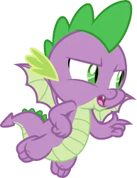 Size: 3000x3881 | Tagged: safe, artist:cloudyglow, derpibooru import, spike, dragon, a matter of principals, image, png, simple background, solo, transparent background, vector, winged spike, wings