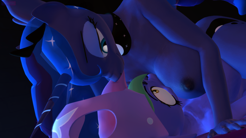 Size: 3840x2160 | Tagged: questionable, alternate version, artist:antonsfms, derpibooru import, edit, princess luna, oc, oc:lishka, alicorn, anthro, pegasus, pony, 3d, amber eyes, anthro oc, armpits, ass, bedroom eyes, big breasts, boop, boop edit, breasts, busty oc, busty princess luna, butt, canon x oc, complete nudity, curvy, duo, duo female, erect nipples, eyebrows, eyelashes, female, fit, folded wings, grope, guard, guardsmare, helmet, high res, image, jewelry, kiss on the lips, kissing, lesbian, makeup, mare, night, night guard, nipples, nudity, pegasus oc, png, pushing, regalia, royal guard, shipping, shocked, shrunken pupils, smiling, smothering, source filmmaker, spear, spread wings, stupid sexy guardsmare, surprise kiss, surprised, tail, thighs, thunder thighs, two toned mane, two toned tail, unexpected, wall of tags, weapon, wings