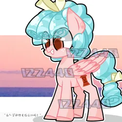 Size: 1080x1080 | Tagged: safe, artist:汐月不是咸鱼qaq, derpibooru import, cozy glow, pegasus, pony, chinese text, female, filly, foal, freckles, grin, image, moon runes, png, smiling, solo, text