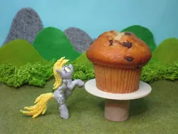 Size: 2048x1536 | Tagged: safe, alternate version, artist:malte279, derpibooru import, part of a set, derpy hooves, pony, 3d print, 3d printing pen, craft, cute, derpabetes, food, image, irl, jpeg, muffin, photo, sculpture, solo, that pony sure does love muffins