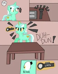 Size: 2548x3248 | Tagged: safe, artist:alyssafire, artist:nightshadowmlp, derpibooru import, lyra heartstrings, pony, unicorn, comic:five am at pinkie's: the prequel, comic, female, flashlight (object), image, mare, png, text