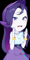 Size: 384x768 | Tagged: safe, artist:luckreza8, derpibooru import, machine learning generated, rarity, human, equestria girls, anime, black background, female, image, pinegraph, png, simple background, solo