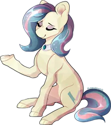 Size: 2623x2937 | Tagged: safe, alternate version, artist:sunny-synopsis, derpibooru import, bonna fide, glamour gleam, crystal pony, commission, commissioner:reversalmushroom, image, png, simple background, solo, transparent background