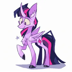 Size: 2232x2232 | Tagged: safe, artist:volchok, derpibooru import, twilight sparkle, alicorn, pony, female, image, jpeg, simple background, solo, white background