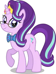 Size: 5000x6597 | Tagged: safe, artist:n0kkun, derpibooru import, starlight glimmer, pony, unicorn, female, glasses, image, looking at you, mare, png, raised hoof, simple background, solo, transparent background, vector