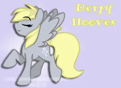 Size: 727x533 | Tagged: safe, artist:lottafandoms, derpibooru import, derpy hooves, pegasus, pony, eyes closed, female, g4, image, mare, png, raised hoof, smiling, solo, spread wings, tail, wings