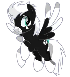 Size: 2450x2700 | Tagged: safe, derpibooru import, oc, oc:armor spades, unofficial characters only, pegasus, artis:ectttan, flying, image, male, pegasus oc, playing card, png, simple background, smiling, solo, spade, transparent background, wings