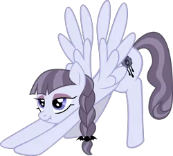 Size: 6000x5403 | Tagged: safe, derpibooru import, inky rose, pegasus, pony, female, image, iwtcird, mare, meme, png, simple background, stretching, tall, transparent background, vector