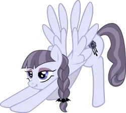 Size: 6000x5403 | Tagged: safe, artist:firlin123, derpibooru import, inky rose, pegasus, pony, female, image, iwtcird, mare, meme, png, simple background, solo, stretching, tall, transparent background, vector