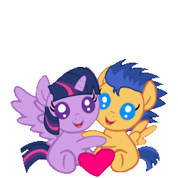 Size: 720x720 | Tagged: safe, artist:mlplary6, derpibooru import, flash sentry, twilight sparkle, twilight sparkle (alicorn), alicorn, pegasus, pony, animated, baby, baby flash sentry, baby pony, babylight sparkle, colt, colt flash sentry, female, filly, filly twilight sparkle, flashlight, foal, gif, heart, hug, image, looking at you, male, shipping, simple background, sitting, smiling, smiling at you, straight, transparent background, younger