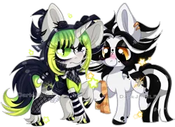 Size: 6316x4596 | Tagged: safe, artist:darkjillmlp123, derpibooru import, oc, unofficial characters only, pony, unicorn, chibi, clothes, duo, female, image, mare, png, simple background, transparent background