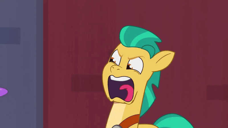 Size: 1280x720 | Tagged: safe, derpibooru import, edit, edited screencap, screencap, hitch trailblazer, earth pony, pony, my little pony: tell your tale, spoiler:g5, spoiler:my little pony: tell your tale, spoiler:tyts01e47, animated, eating, extreme speed animation, g5, gif, image, loop, male, seizure warning, smoothie, solo, stallion, sunny's smoothie moves