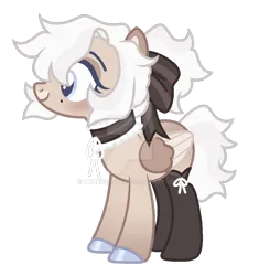 Size: 800x851 | Tagged: safe, artist:lynesssan, derpibooru import, oc, oc:lottie, unofficial characters only, pegasus, pony, base used, bow, choker, clothes, deviantart watermark, female, hair bow, image, mare, obtrusive watermark, png, simple background, socks, solo, transparent background, watermark