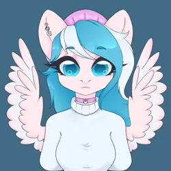 Size: 3000x3000 | Tagged: safe, artist:timser_, derpibooru import, oc, unofficial characters only, anthro, pegasus, digital art, digital painting, image, model, png, vtuber