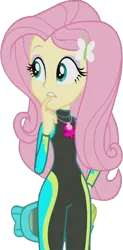 Size: 1236x2520 | Tagged: safe, artist:homersimpson1983, derpibooru import, edit, edited screencap, screencap, fluttershy, equestria girls, equestria girls series, unsolved selfie mysteries, background removed, clothes, dive mask, female, fluttershy's wetsuit, goggles, image, not a vector, png, simple background, snorkel, solo, swimsuit, transparent background, wetsuit