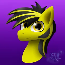 Size: 1200x1200 | Tagged: safe, artist:eldrick, derpibooru import, oc, unofficial characters only, pony, bust, commission, gradient background, icon, image, jpeg, looking at you, male, portrait, signature, smiling, smiling at you, solo, stallion