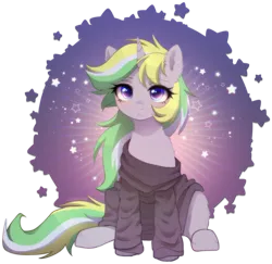 Size: 2169x2112 | Tagged: safe, artist:avrameow, derpibooru import, part of a set, oc, unofficial characters only, pony, unicorn, clothes, commission, image, png, solo, sweater, ych result