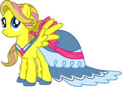 Size: 2232x1611 | Tagged: safe, artist:thunderdasher07, derpibooru import, oc, oc:mist dasher, pegasus, pony, alternate hairstyle, bow, clothes, dress, ear fluff, gala dress, hair ribbon, image, pegasus oc, png, ribbon, simple background, solo, transparent background, vector, wings