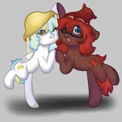 Size: 2048x2048 | Tagged: safe, artist:sinnamonsol, derpibooru import, oc, oc:angel jellystar, oc:coral redsea, earth pony, jellyfish, pegasus, squid, duo, duo male and female, female, femboy, image, male, ocean, png, water