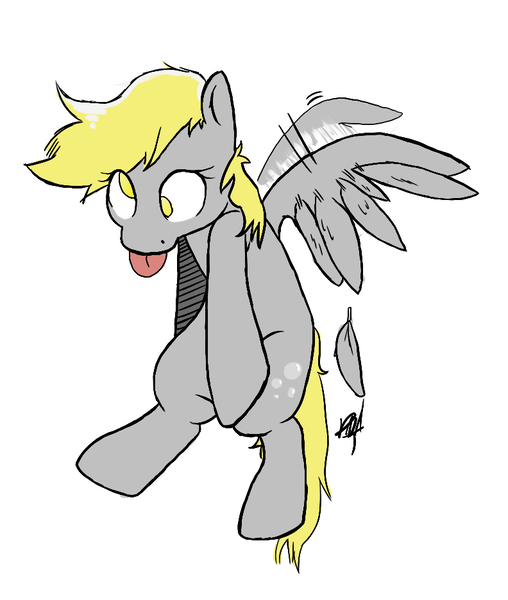 Size: 792x936 | Tagged: safe, artist:deathnugget-afro, artist:noogatdelight, derpibooru import, derpy hooves, pegasus, pony, feather, image, old art, png, simple background, solo, tongue out, white background