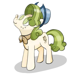 Size: 600x600 | Tagged: safe, artist:addelum, derpibooru import, pistachio, earth pony, pony, clothes, hat, image, looking up, male, png, scarf, simple background, solo, stallion, transparent background