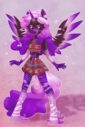 Size: 2747x4096 | Tagged: safe, artist:irinamar, derpibooru import, oc, unofficial characters only, alicorn, anthro, unguligrade anthro, alicorn oc, horn, image, jpeg, solo, wings