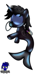 Size: 2380x4596 | Tagged: safe, artist:damlanil, derpibooru import, oc, oc:nightfire, alicorn, mermaid, pony, air tank, bdsm, bodysuit, bondage, bound wings, catsuit, clothes, commission, encasement, horn, horn ring, image, jewelry, latex, latex suit, magic suppression, male, png, rebreather, ring, rubber, shiny, show accurate, simple background, solo, stallion, suit, transparent background, vector, wings